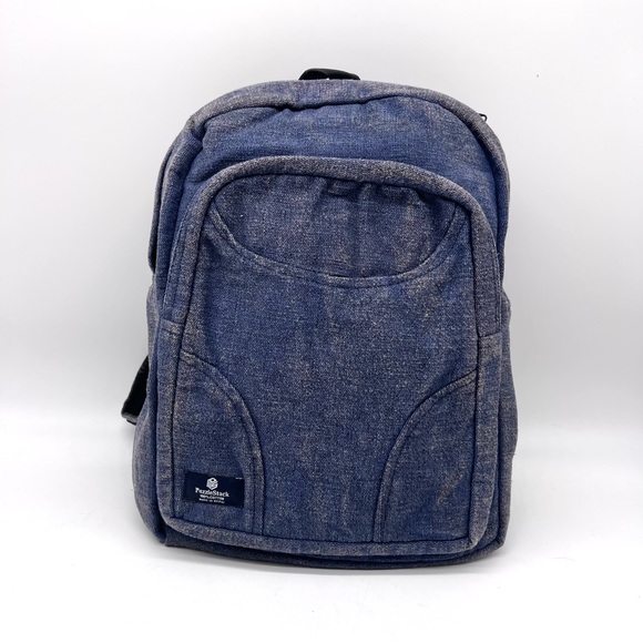 Stonewashed Heavy Cotton Backpack Blue - Picture 11 of 13